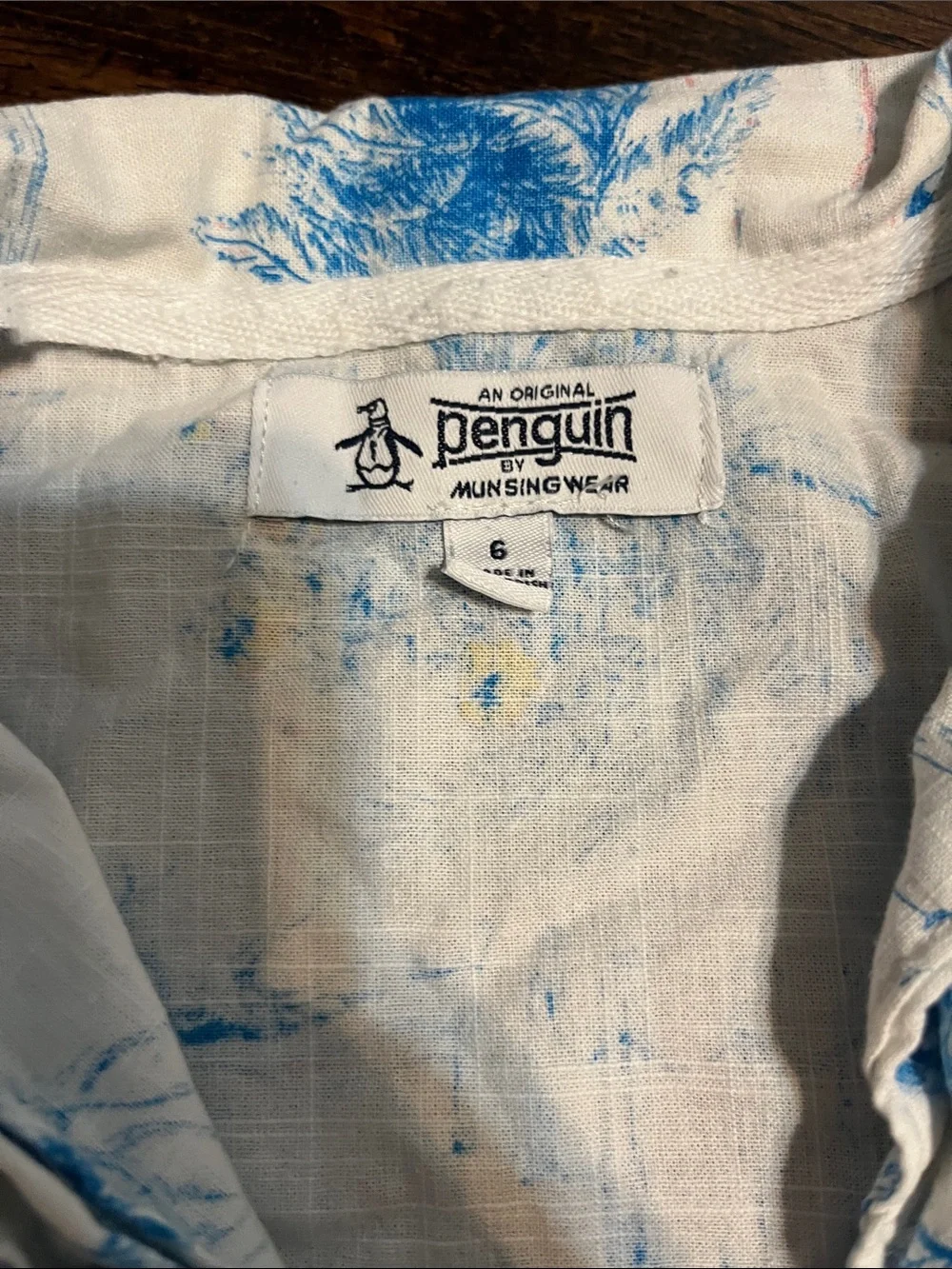 Original Penguin Boys Blue Palm Print Matching Set